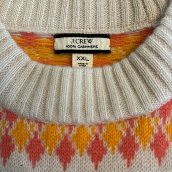 NWOT JCrew Cashmere Fair Isle crewneck sweater - Picture 8 of 9